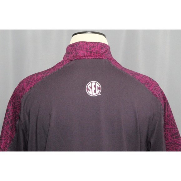 Adidas Half Zip Knit S/S Jacket FT3027 Womens Size Lrg Texas A & M and SEC Logos - Picture 4 of 6